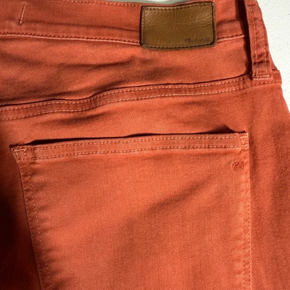 Madewell 9" Mid-Rise Skinny Jeans 30 Orange Button Fly Denim - Picture 6 of 6